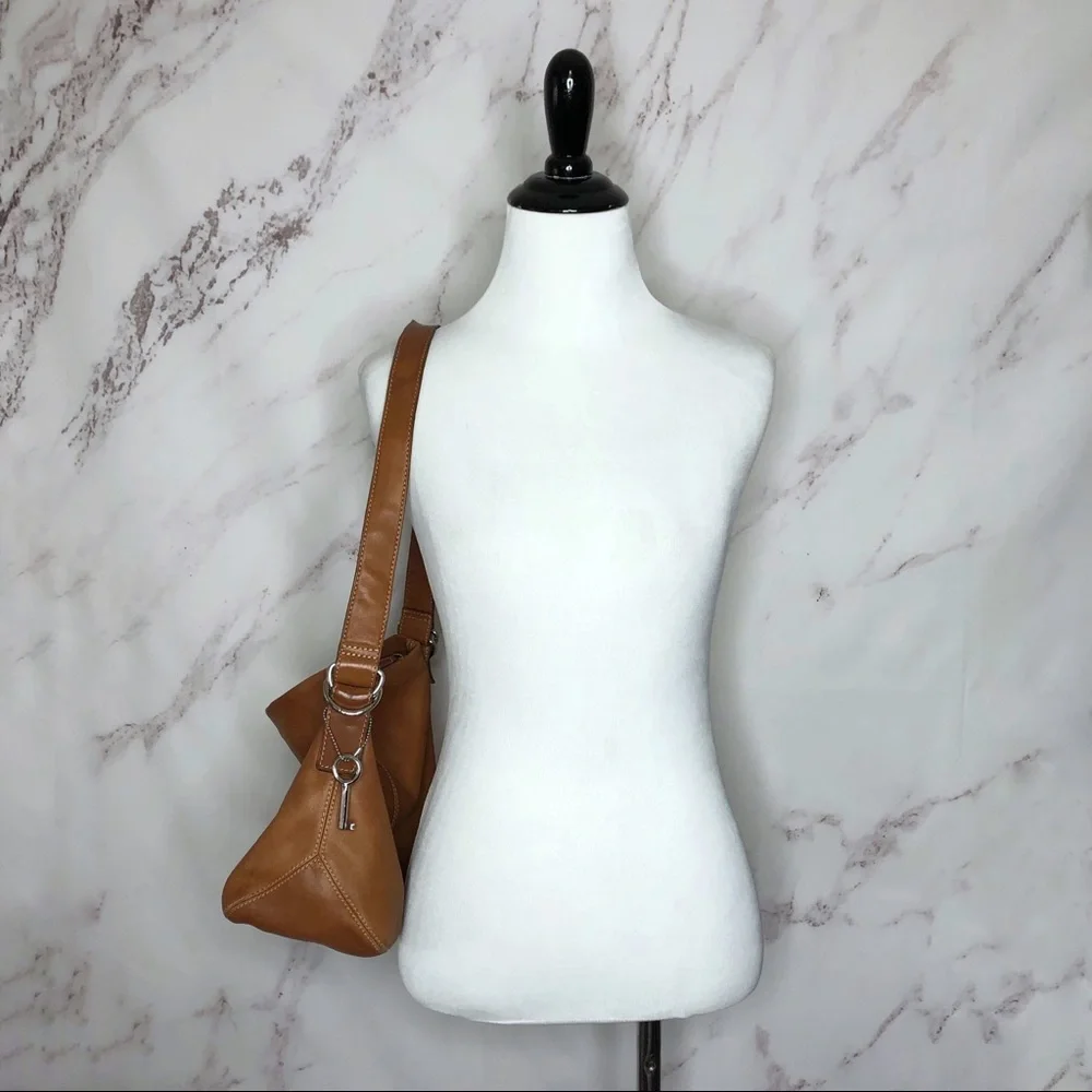 Fossil Cognac Leather Medium Size Shoulder Bag - Picture 3 of 6